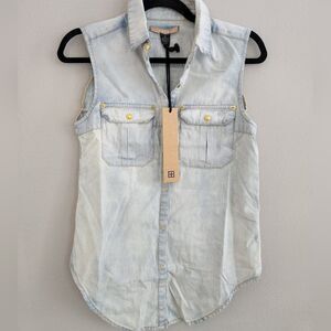Ksubi Conquista Sleeveless Denim‎ Shirt | Size XS